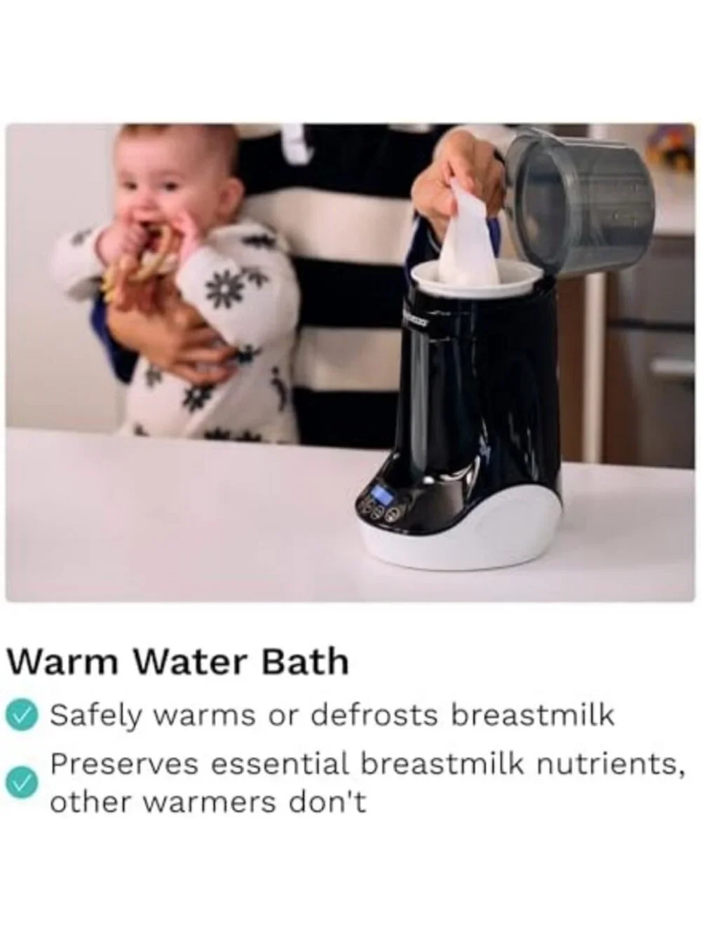 Universal Baby Milk Warmer for Formula & Breastmilk - Fast & Efficient Heating